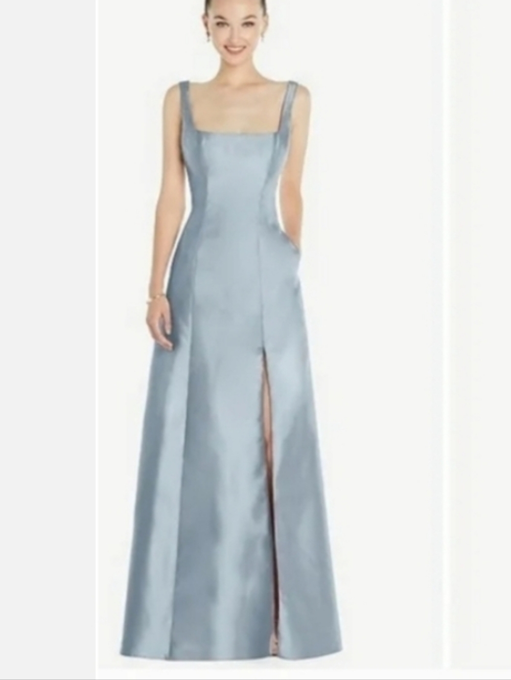 Alfred Sung Sleeveless Square-Neck Princess Line Gown Size 8